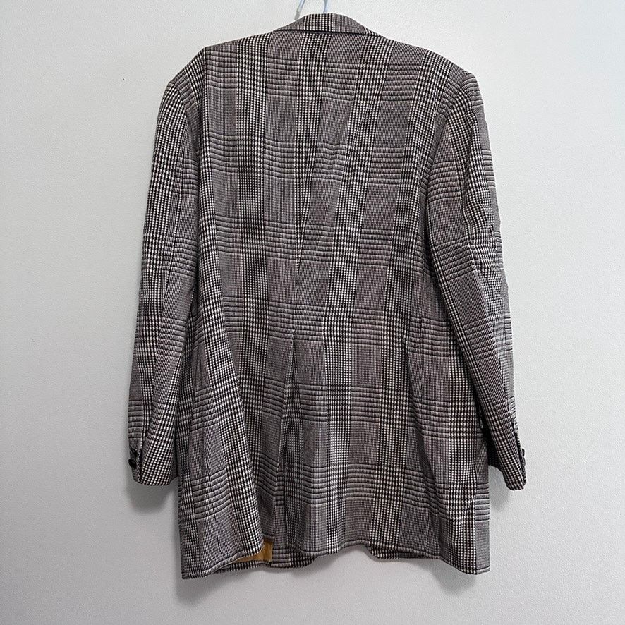 Vintage Vintage black and white Glen Check plaid blazer sport coat Size 44R - 3 Thumbnail