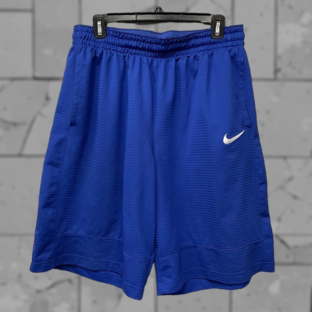 Nike Nike blue athletic drawstring stretchy shorts Mens Size L Size US 33 - 1 Thumbnail