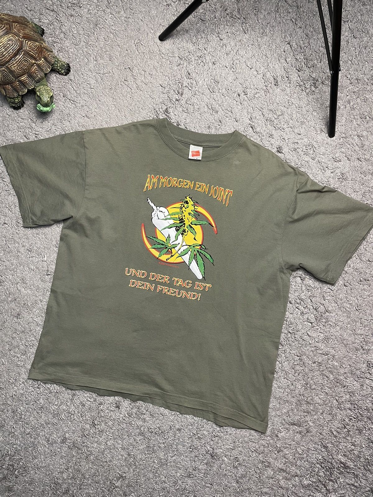 Hanes Vintage Am Morgen Ein Joint und der tag ist dein Freund! Size US XL / EU 56 / 4 - 1 Thumbnail