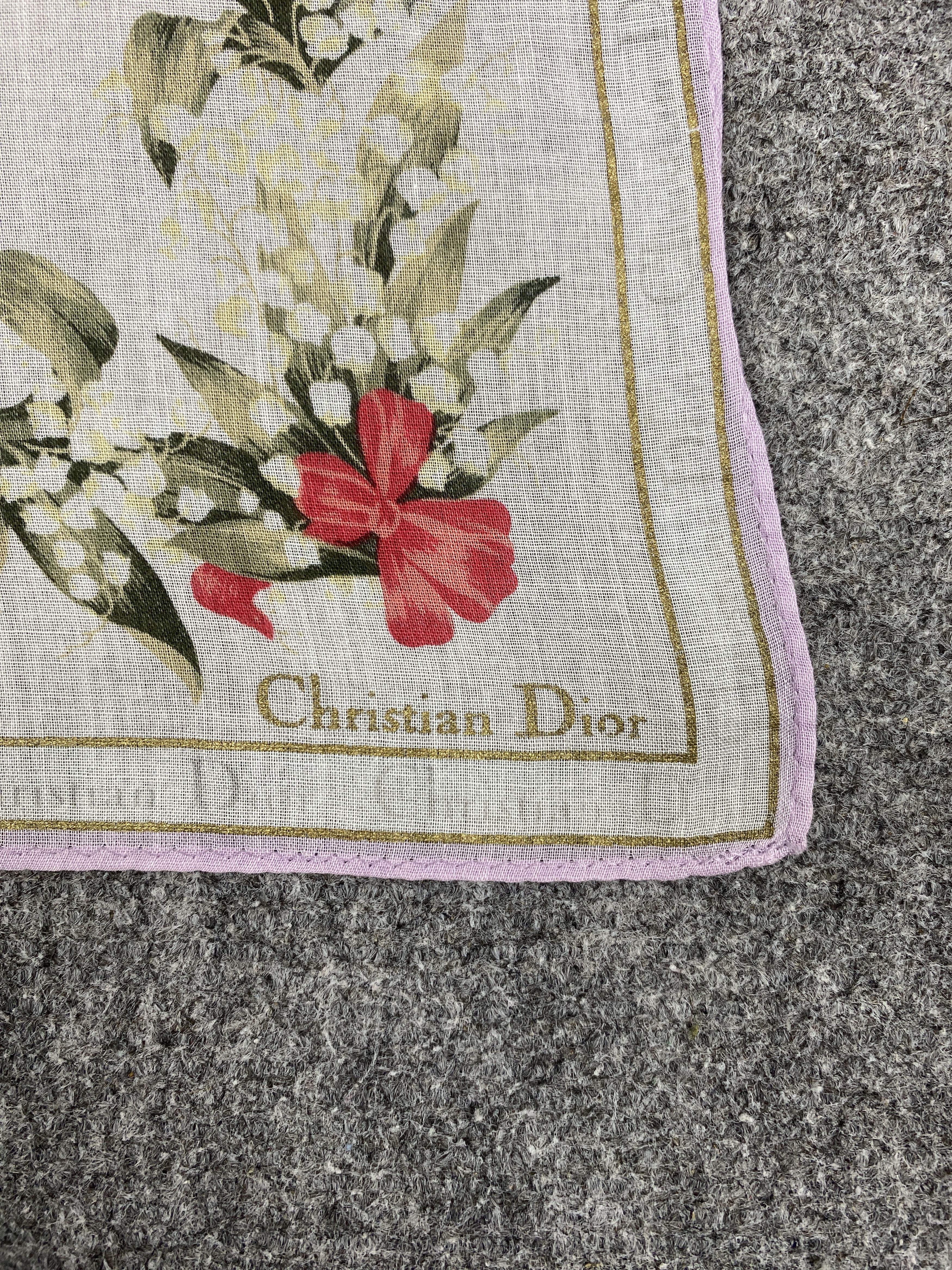Christian Dior Monsieur Christian Dior Bandana / Handkerchief / Neckerchief HKC0508 Size ONE SIZE - 5 Thumbnail