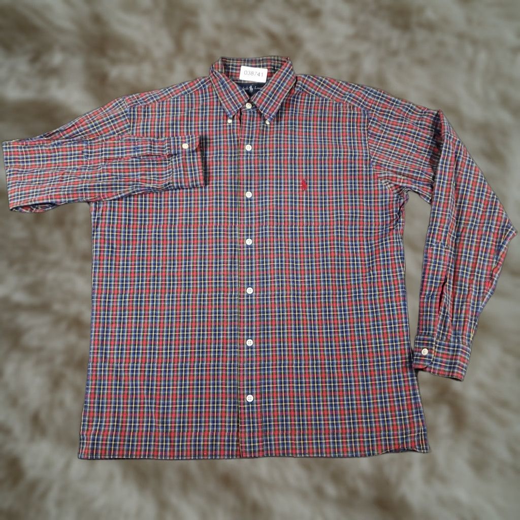 Ralph Lauren Ralph Lauren Button-Up Shirt Mens Small Red Blue Plaid Long Sleeve Casual Preppy Size US S / EU 44-46 / 1 - 1 Thumbnail