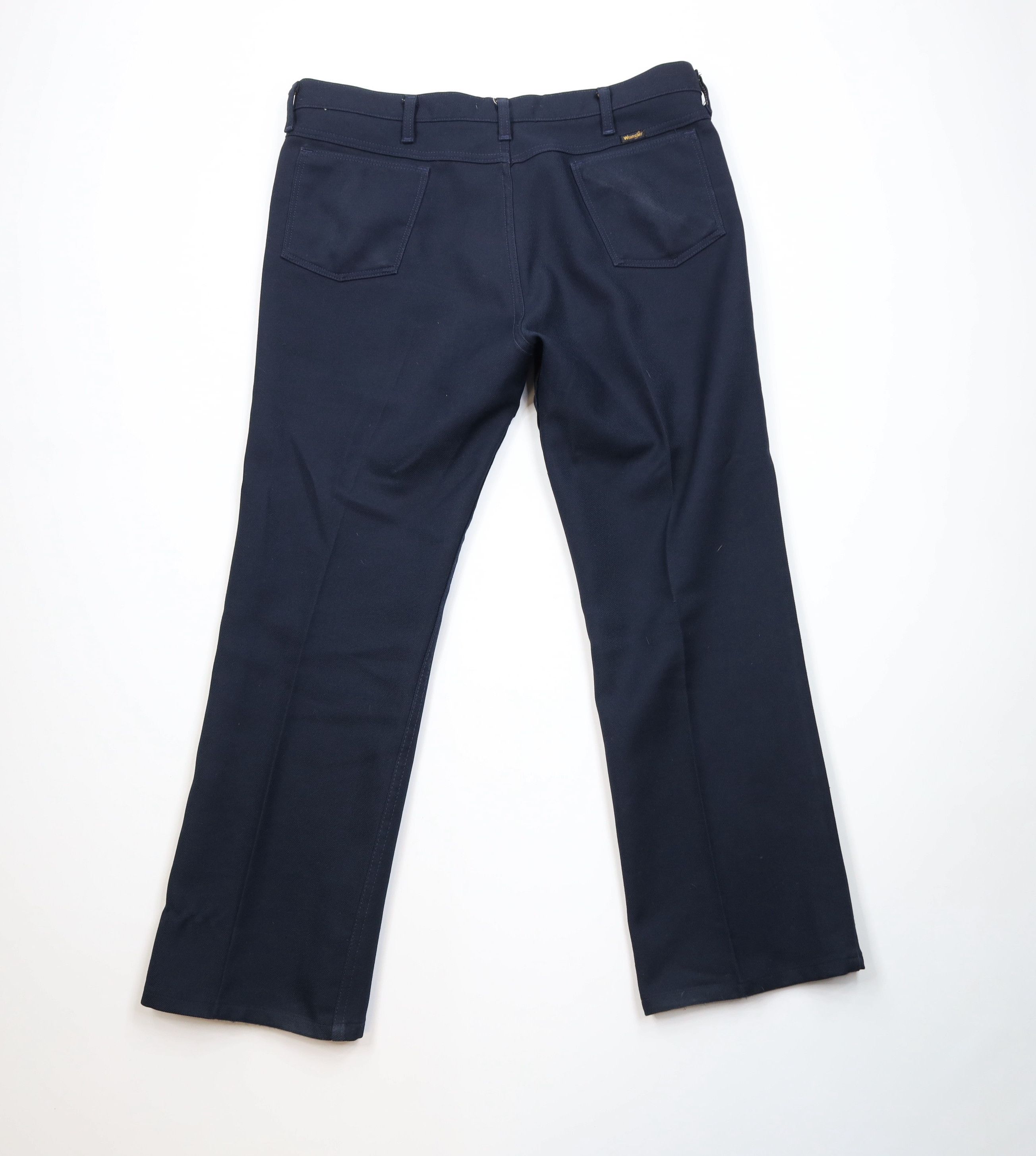 Wrangler Vintage 70s Wrangler Wide Leg Knit Chino Pants Blue USA Size US 40 / EU 56 - 7 Thumbnail