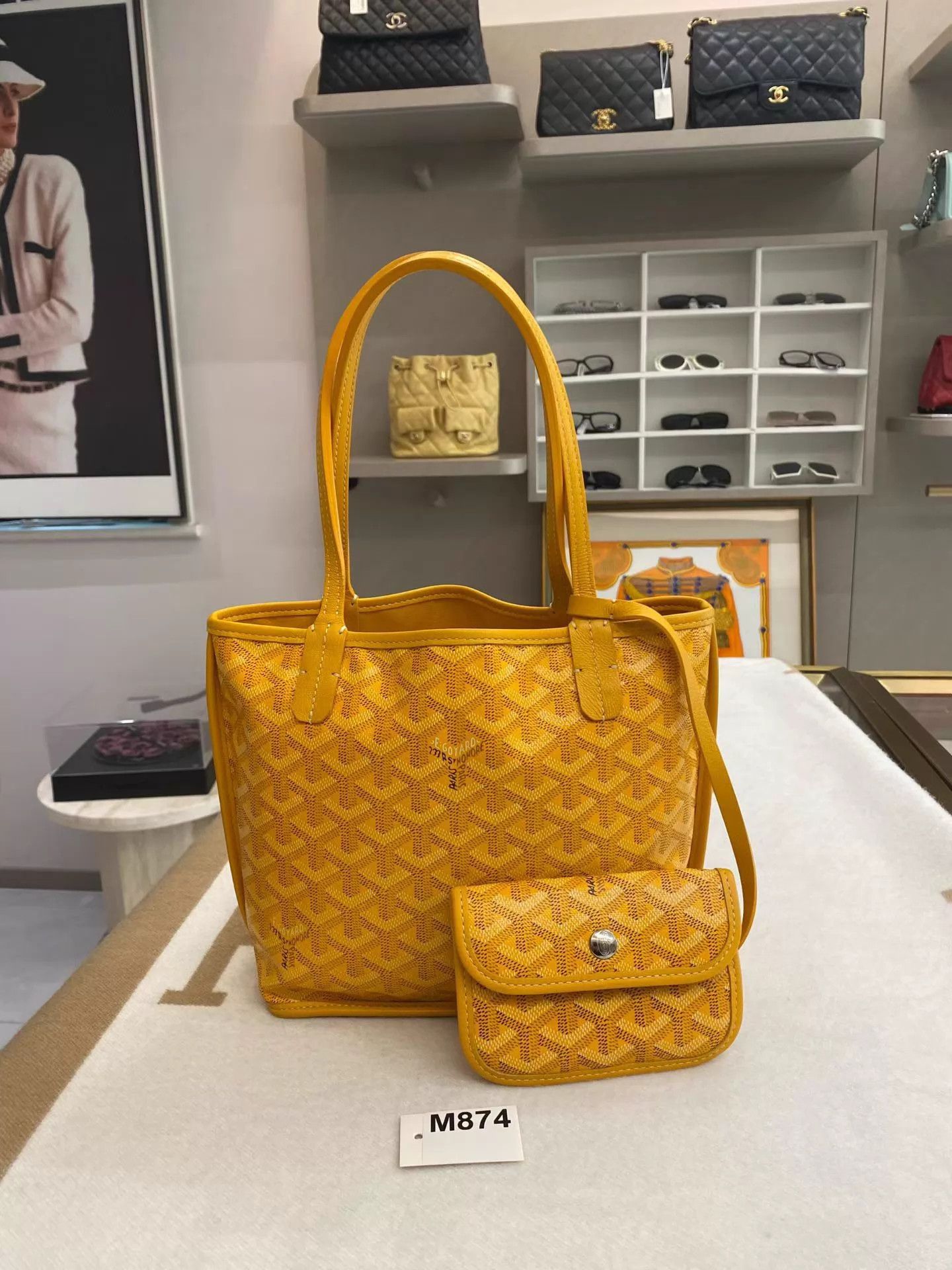Goyard Goyard Anjou Mini Tote Yellow 20x10x20 19M874 New Size ONE SIZE - 3 Thumbnail