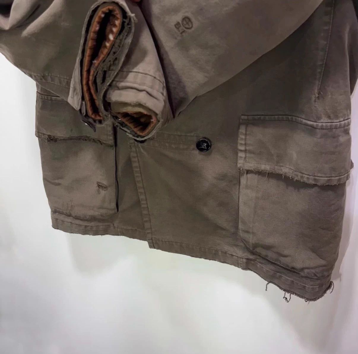 Stone Island Stone Island 90s Washed Distressed Cotton Jacket Size US M / EU 48-50 / 2 - 3 Thumbnail