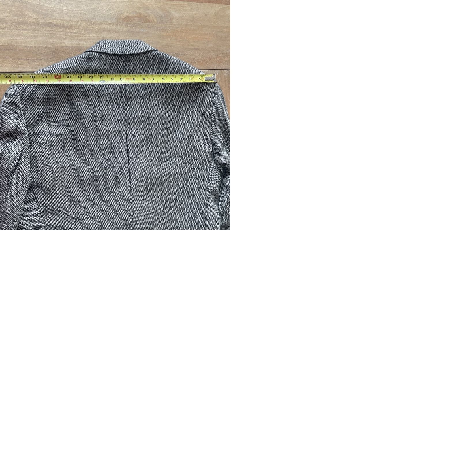 Ralph Lauren VINTAGE Polo University Club Ralph Lauren Blazer Mens 43R Tweed Black/White Two Button Notch Lapel Speckled University/USA 90s Mens Size US XL / EU 56 / 4 - 10 Thumbnail