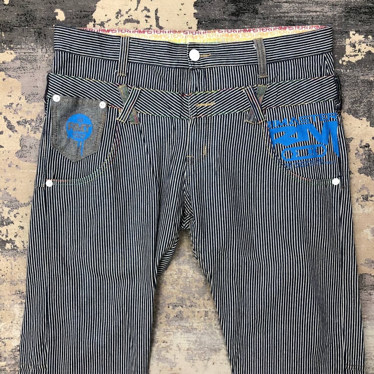 Japanese Brand P442 RIMASTER JAPAN DOUBLE WAIST HICKORY STRIPED PANTS Size US 36 / EU 52 - 3 Thumbnail