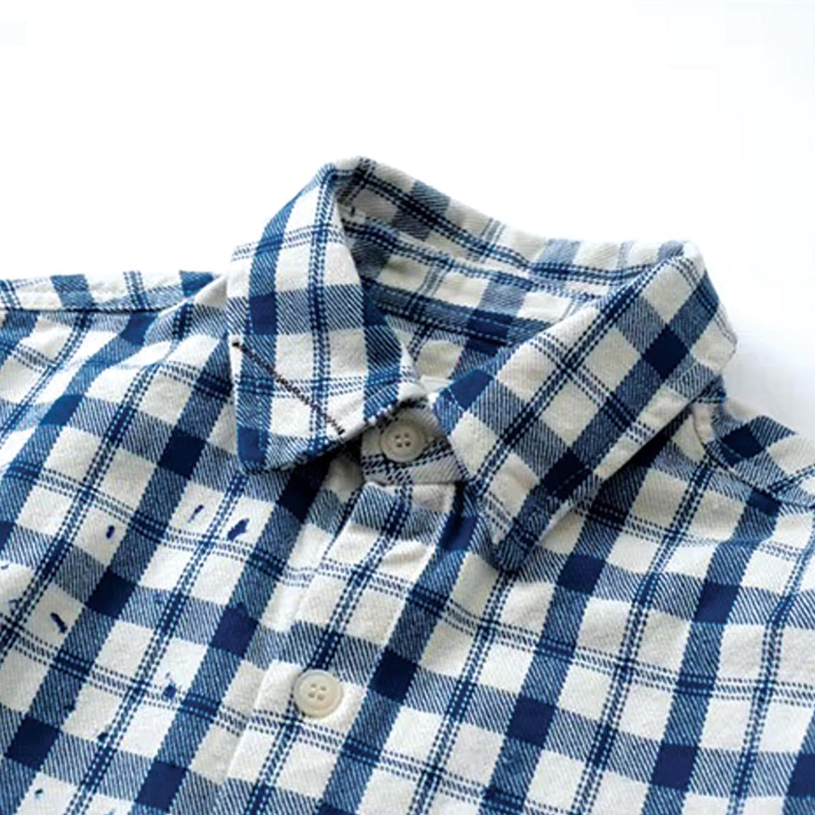 Other Plaid Denim Jean Patchwork Clash Shirt Size US L / EU 52-54 / 3 - 10 Thumbnail