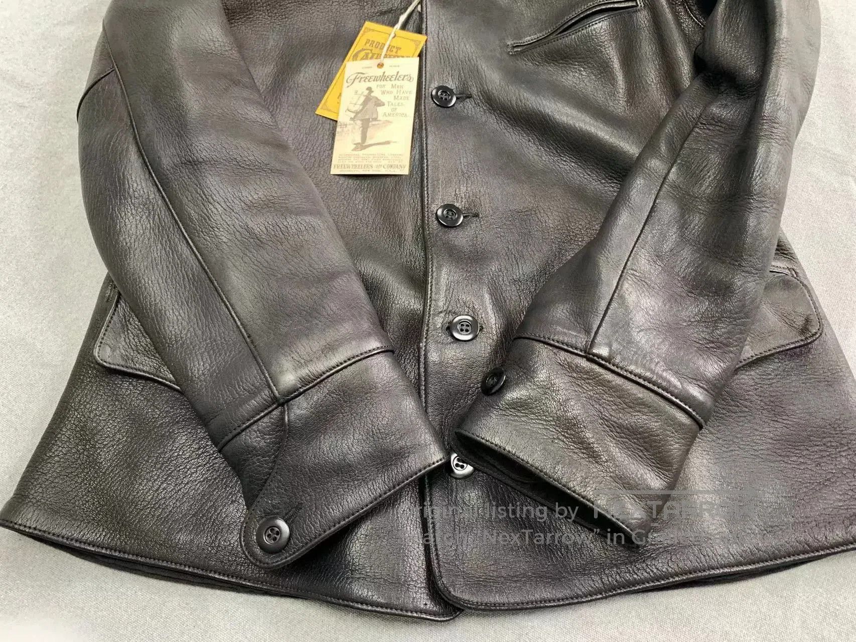 Freewheelers Black Deerskin Work Coat. Size US M / EU 48-50 / 2 - 5 Thumbnail