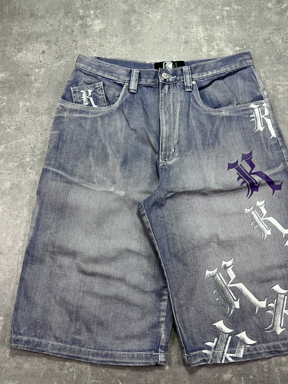 Karl Kani Karl Kani Multilogo Printed Baggy Denim Shorts Jorts 34 Rare Size US 34 / EU 50 - 3 Thumbnail