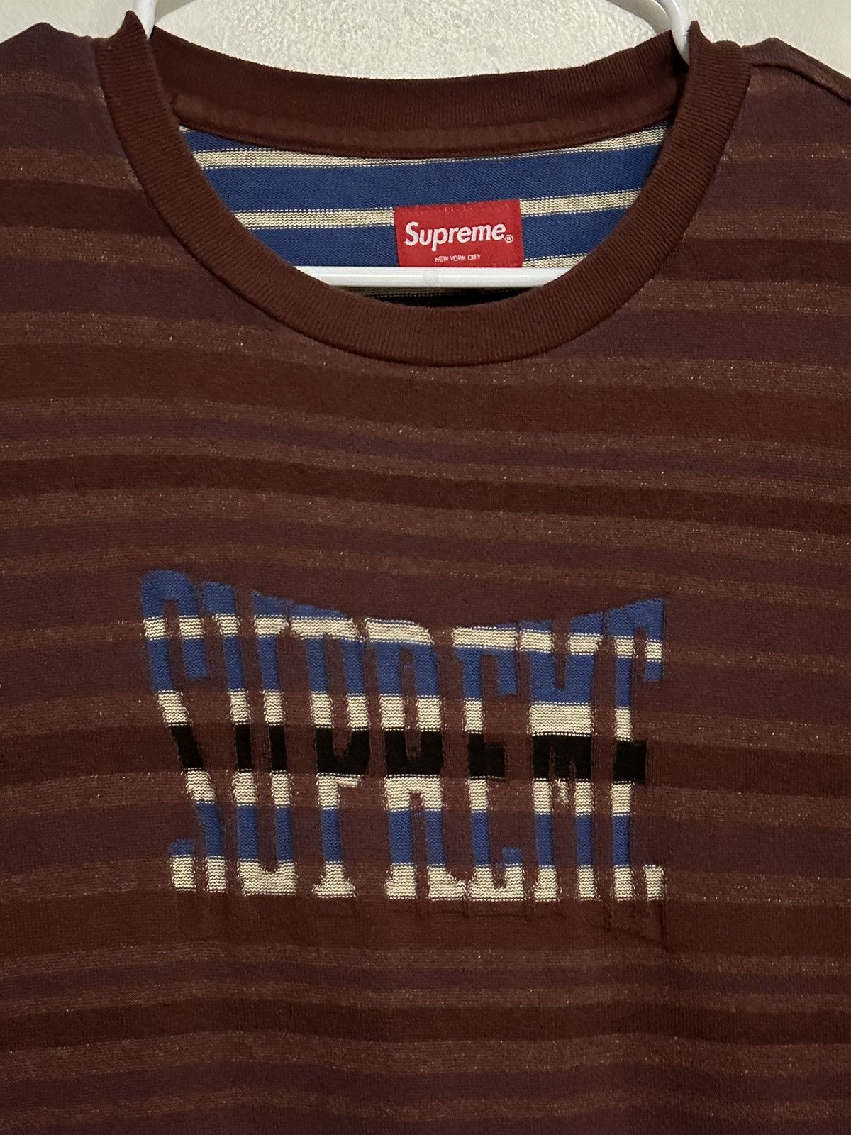 Supreme Supreme Inverted Stripe S/S Top Tee Size US S / EU 44-46 / 1 - 2 Thumbnail