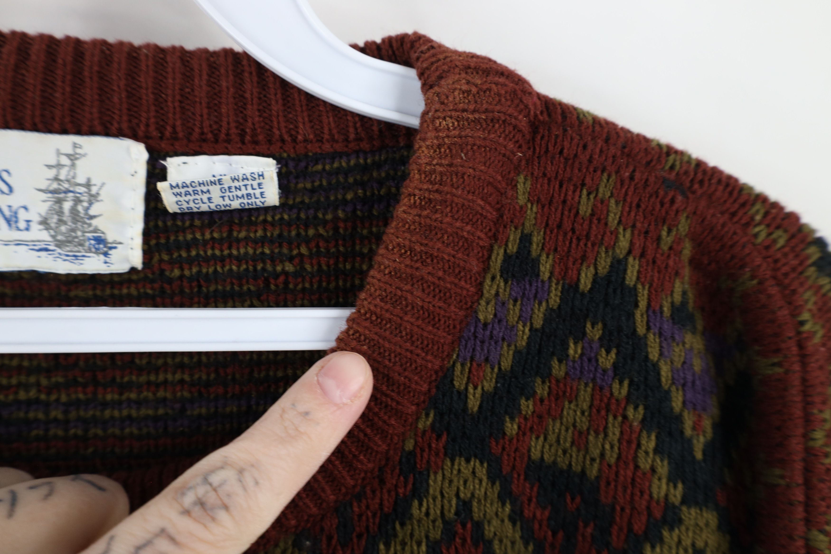 Vintage Vintage 90s Streetwear Southwestern Fiesta Knit Sweater Size US XL / EU 56 / 4 - 6 Thumbnail