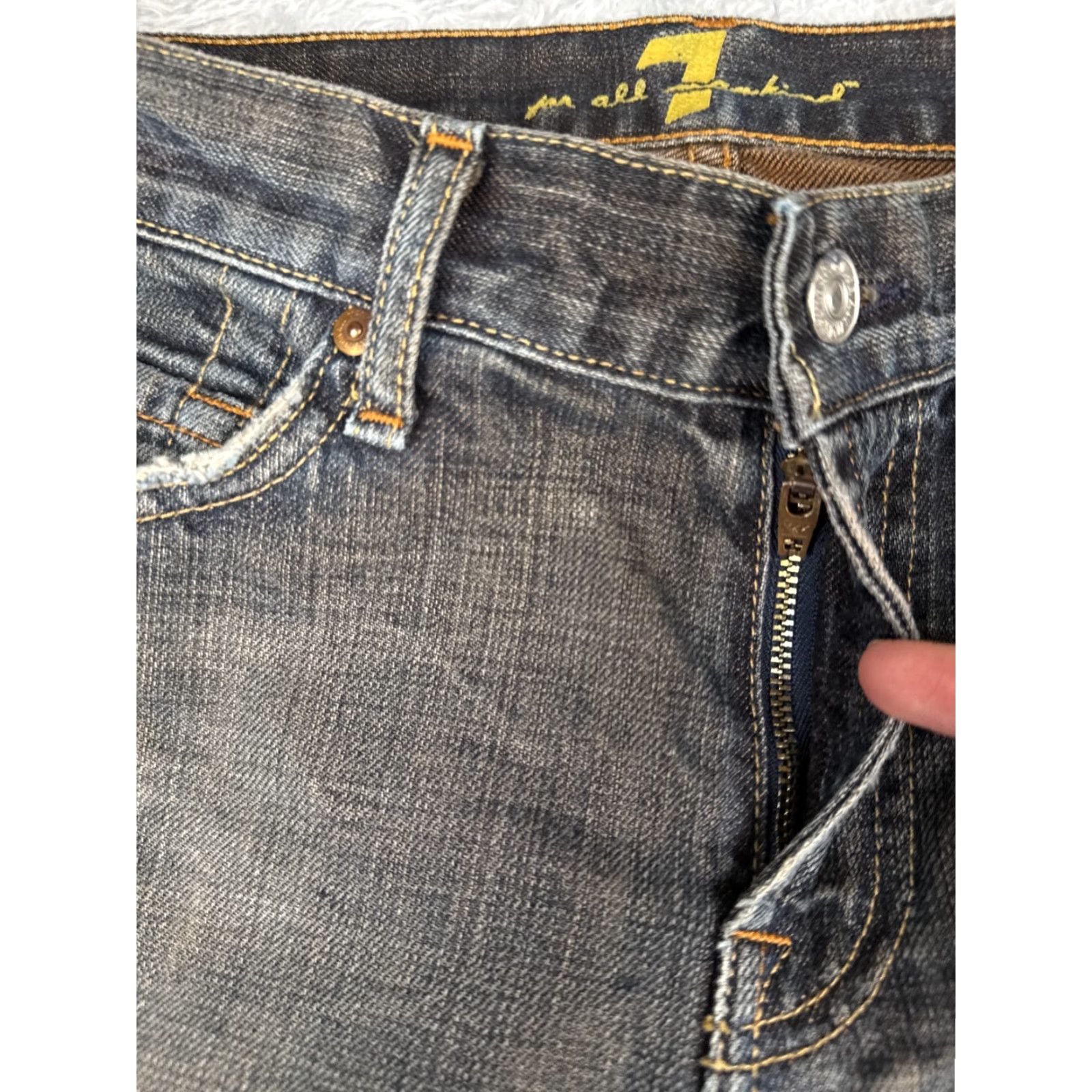 7 For All Mankind 7 For All Mankind Jeans Womens Bootcut Jeans Blue Denim 28x30 28 Waist 30 Inseam Medium Wash Regular Rise 8.5-10.5 In Stretch Comfort 5-Pocket Design Size 28" / US 6 / IT 42 - 5 Thumbnail
