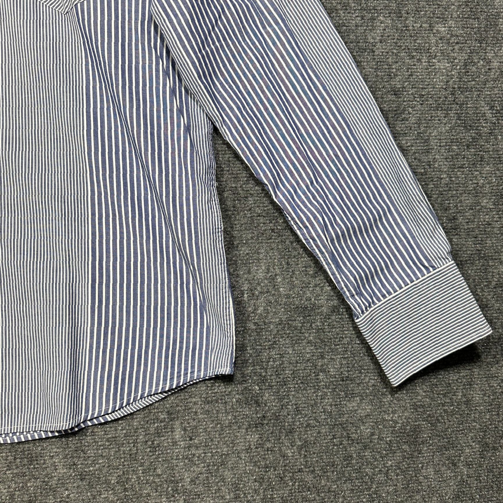 Ben Sherman Ben Sherman Shirt Mens Large Button-Down Blue White Stripe Cotton Pocket Logo Size US L / EU 52-54 / 3 - 3 Thumbnail