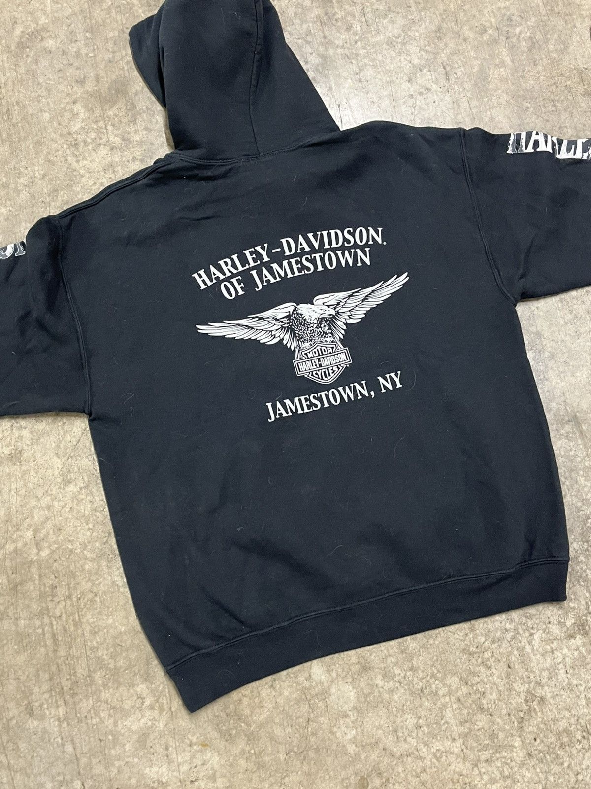 Harley Davidson Harley Davidson vintage y2k grunge skull hoodie rare hype Size US L / EU 52-54 / 3 - 10 Thumbnail