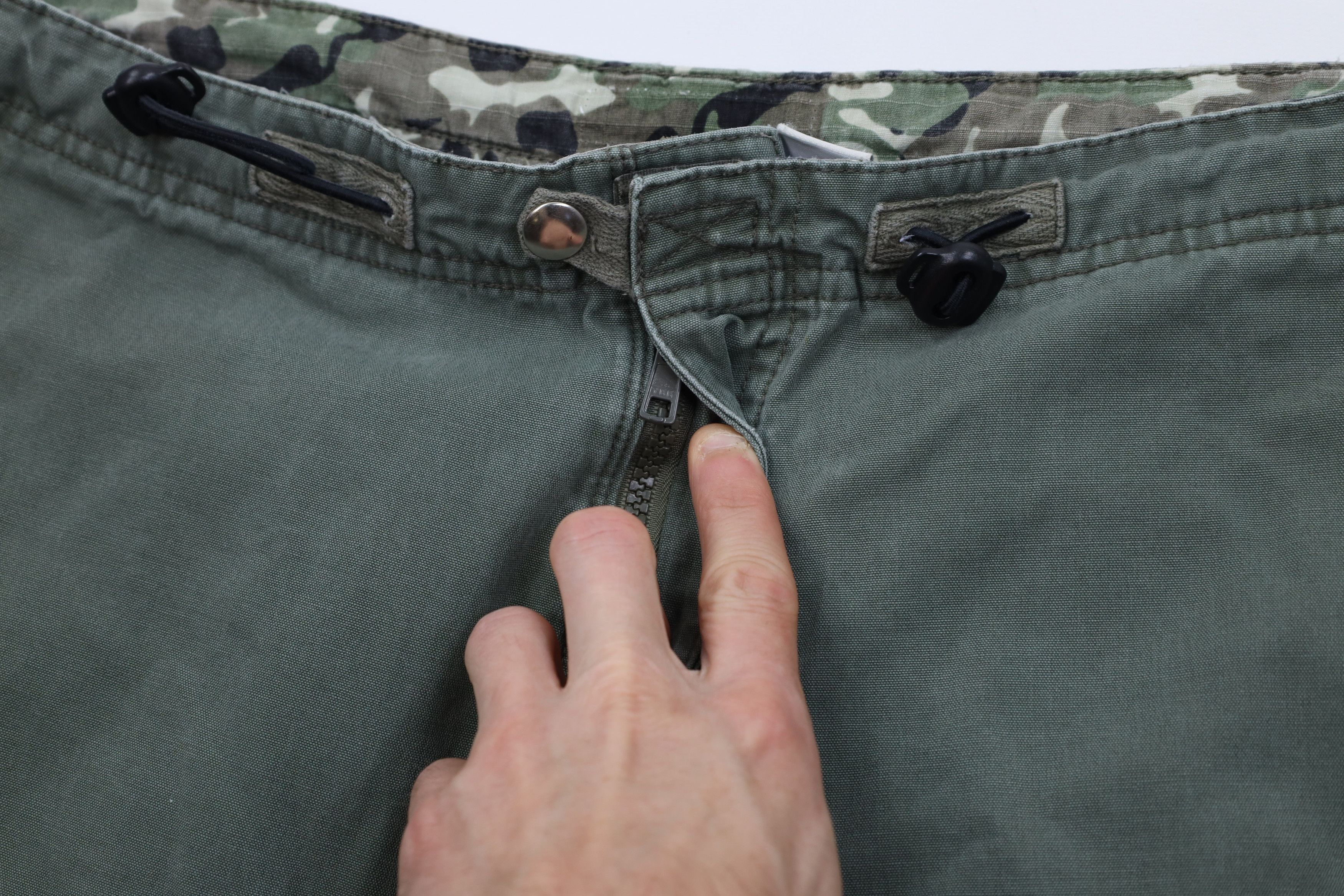 Vintage Vintage 90s Y2K Streetwear Fit Cargo Shorts Green Cotton Size US 36 / EU 52 - 6 Thumbnail