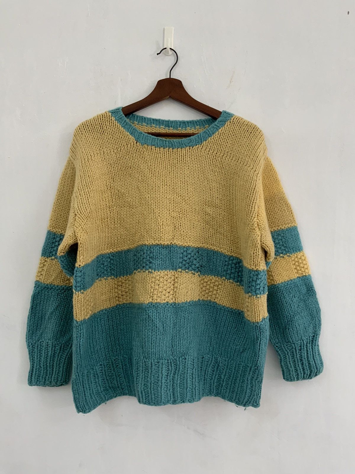 Japanese Brand Handmade Knitwear Cross Stitch Sweatshirt Size US M / EU 48-50 / 2 - 1 Thumbnail