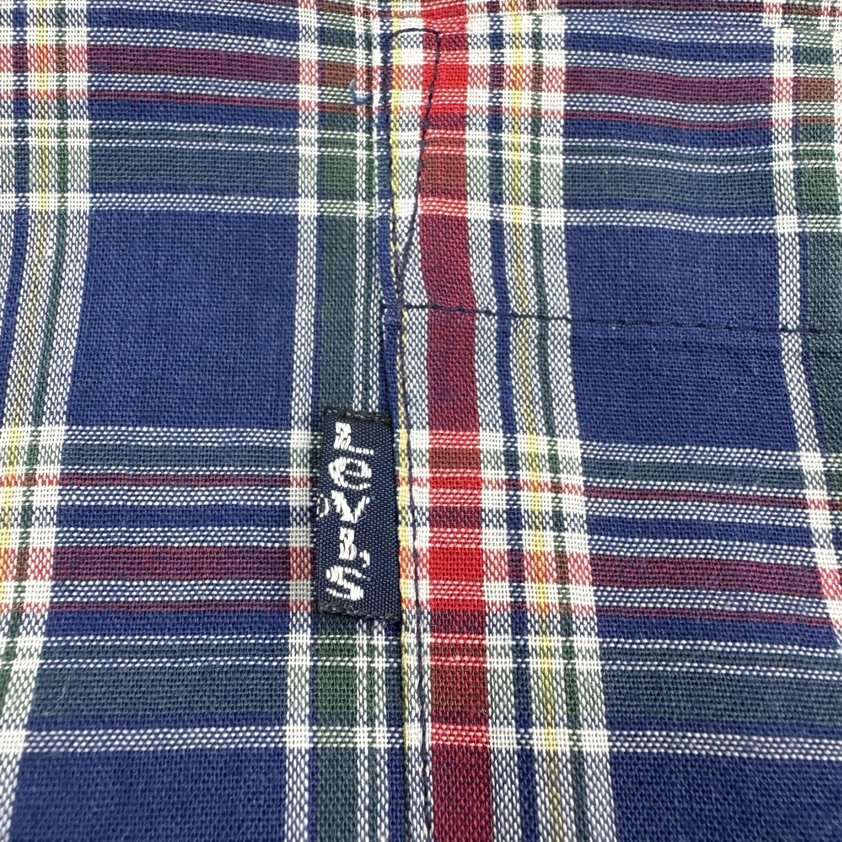 Levi's VINTAGE Levi's Button-Up Shirt Mens Large Blue Plaid 80s Formal Collared Long Sleeve Size US L / EU 52-54 / 3 - 3 Thumbnail