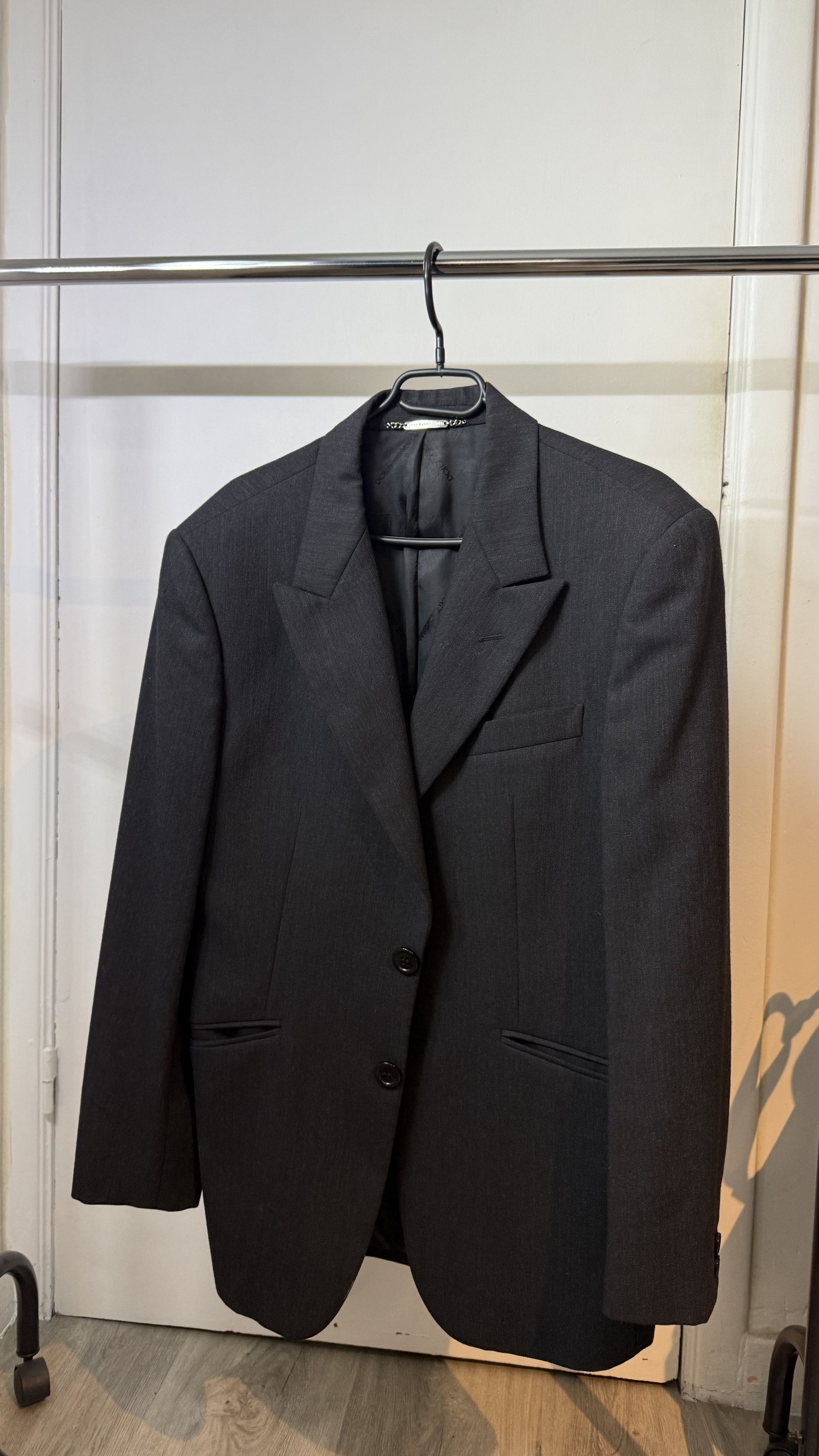 Dolce & Gabbana Dolce & Gabbana men's anthracite wool suit jacket Size 46R - 1 Thumbnail