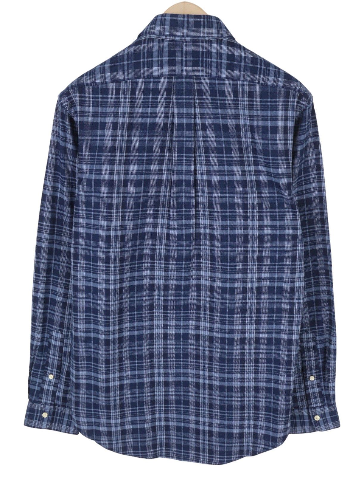 Ralph Lauren M Blue Custom Fit Performance Plaid Button Flannel 87010 Size US M / EU 48-50 / 2 - 2 Thumbnail