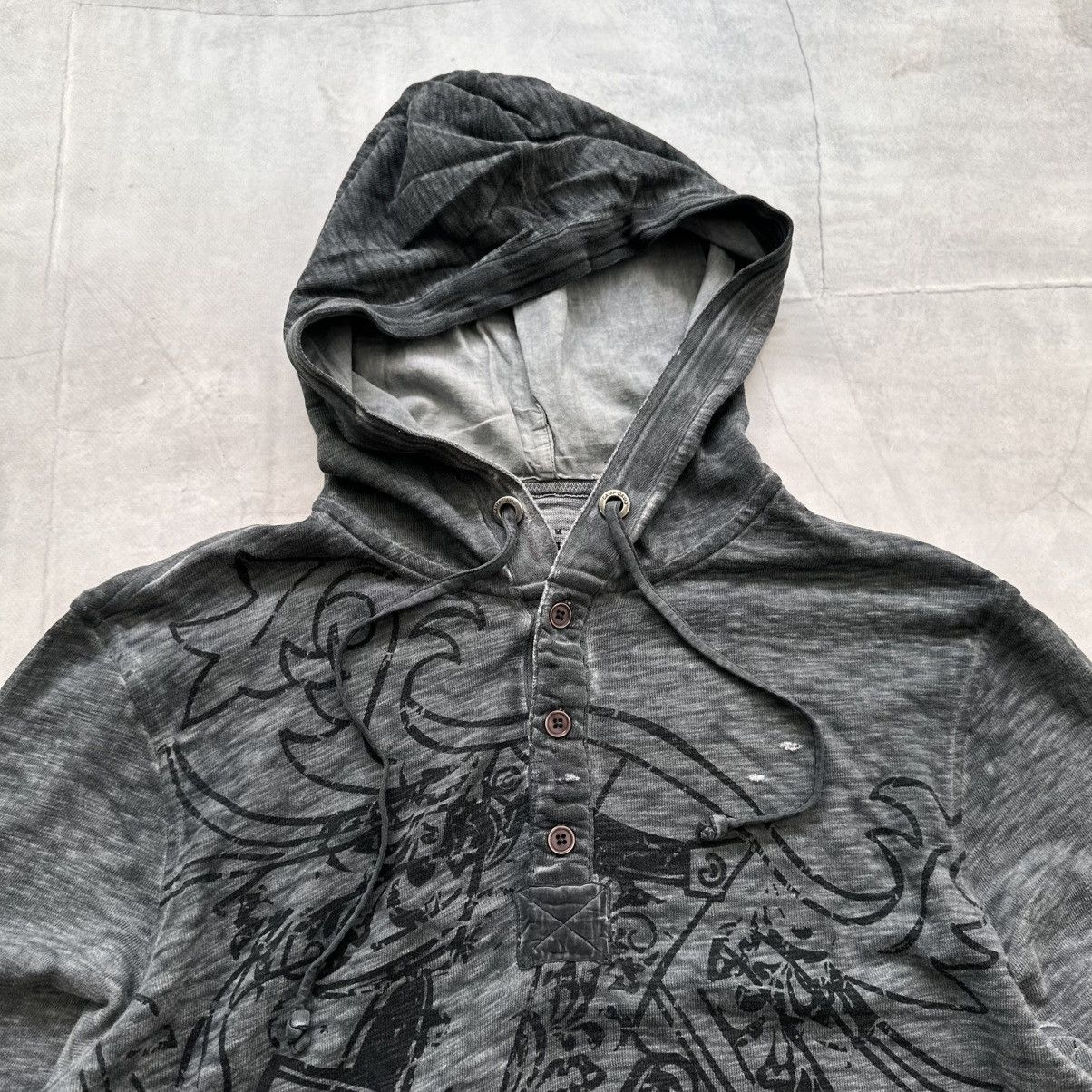 Hysteric Glamour Y2K Tribal Distressed Long Sleeve Hoodie Number Nine Style Size US L / EU 52-54 / 3 - 4 Thumbnail