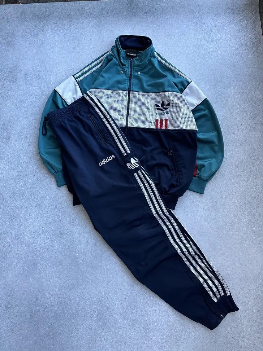 Adidas Streetwear Vintage Vintage Adidas Big Logo 90s Multicolored Tracksuit Grailed