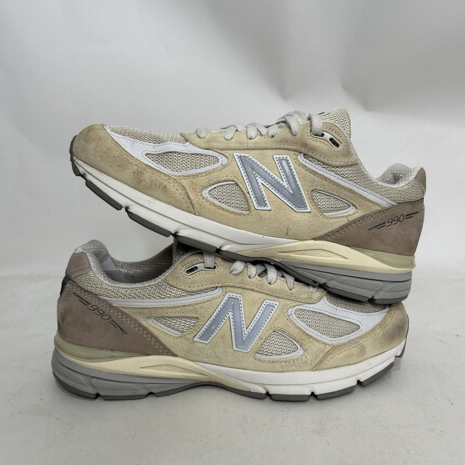 New Balance Teddy Santis x New Balance 990v4 “Limestone White” U990TE4 Size US 10 / EU 43 - 1 Thumbnail