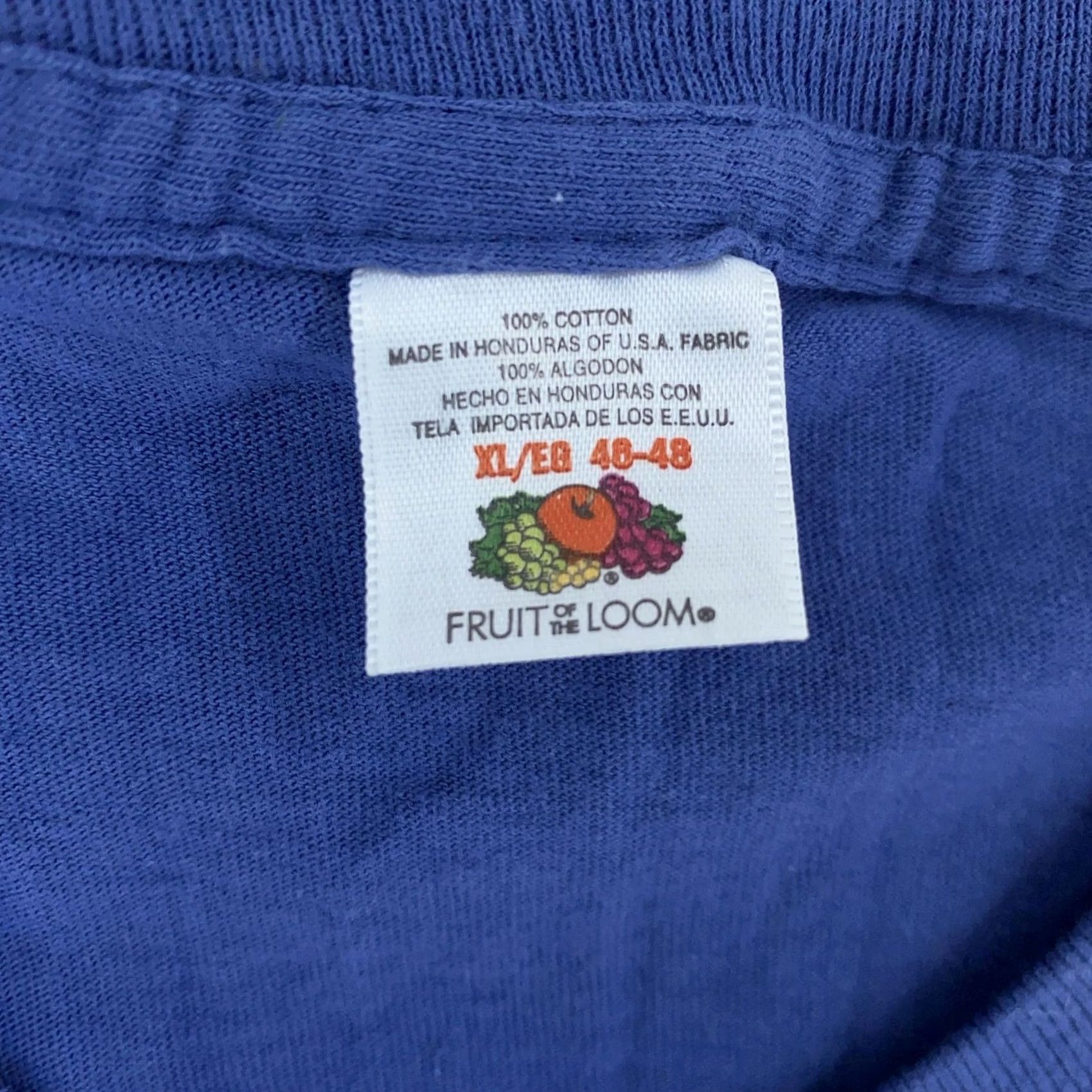 Fruit Of The Loom VINTAGE Fruit of the Loom Sleeveless Pocket Muscle Tee Shirt Mens M/L Blue 100% Cotton Crew Neck Pockets Size US M / EU 48-50 / 2 - 6 Thumbnail
