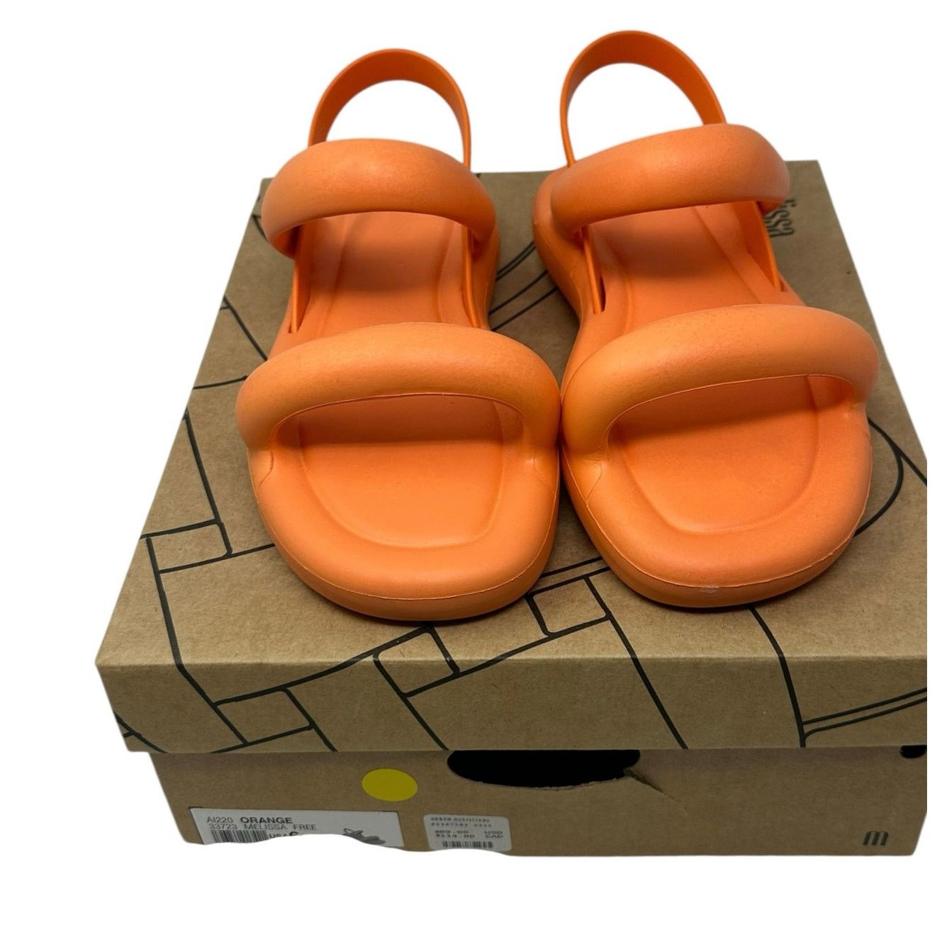Urban Outfitters Urban Outfitters Melissa Orange Slide Sandal size 6 Size US 6 / IT 36 - 1 Thumbnail