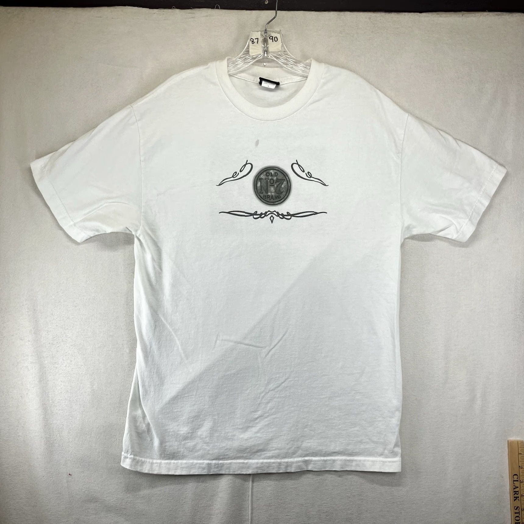 Vintage VINTAGE Jack Daniels Whiskey T-Shirt Mens Large White Cotton Cowboy Graphic 80s 90s USA Size US L / EU 52-54 / 3 - 2 Thumbnail