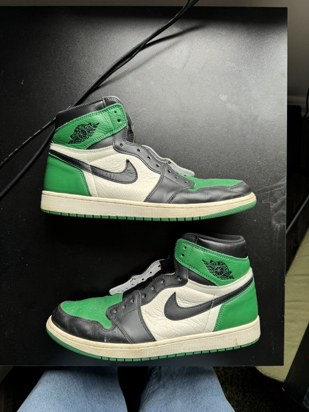 image of Jordan Nike Air Jordan 1 Retro High OG Pine Green Shoes, Men's (Size 13)
