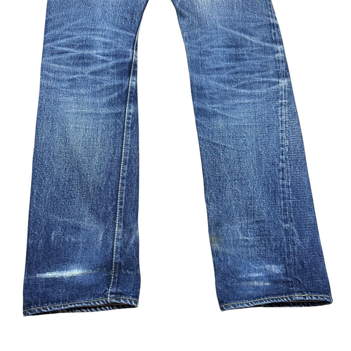 Jelado 17oz Graph Zero Distressed Denim Selvedge Jeans Natural Fade Size US 30 / EU 46 - 18 Thumbnail