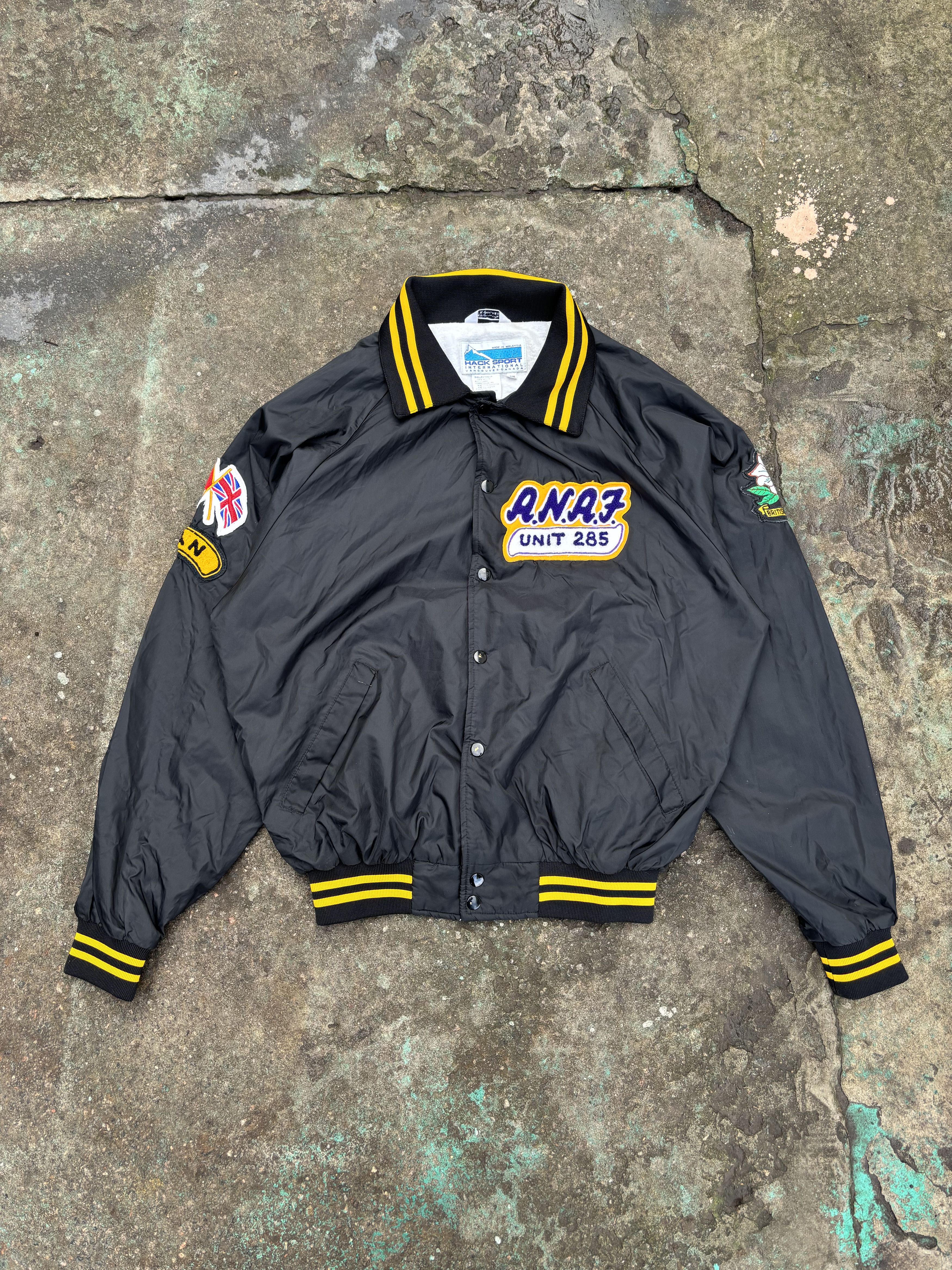 Salem Sportswear Vintage 80s Hack Sport Army Navy Air Force Nylon Jacket Size US XL / EU 56 / 4 - 1 Thumbnail