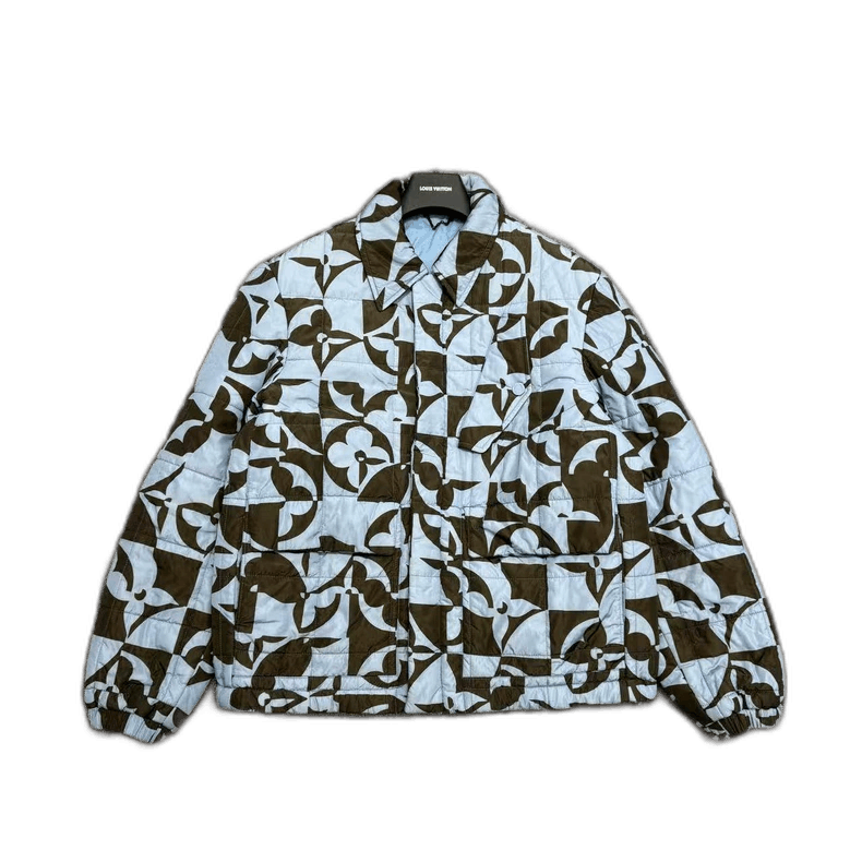 Louis Vuitton Louis Vuitton Blue Floral Padded Jacket-yf Size US L / EU 52-54 / 3 - 1 Thumbnail