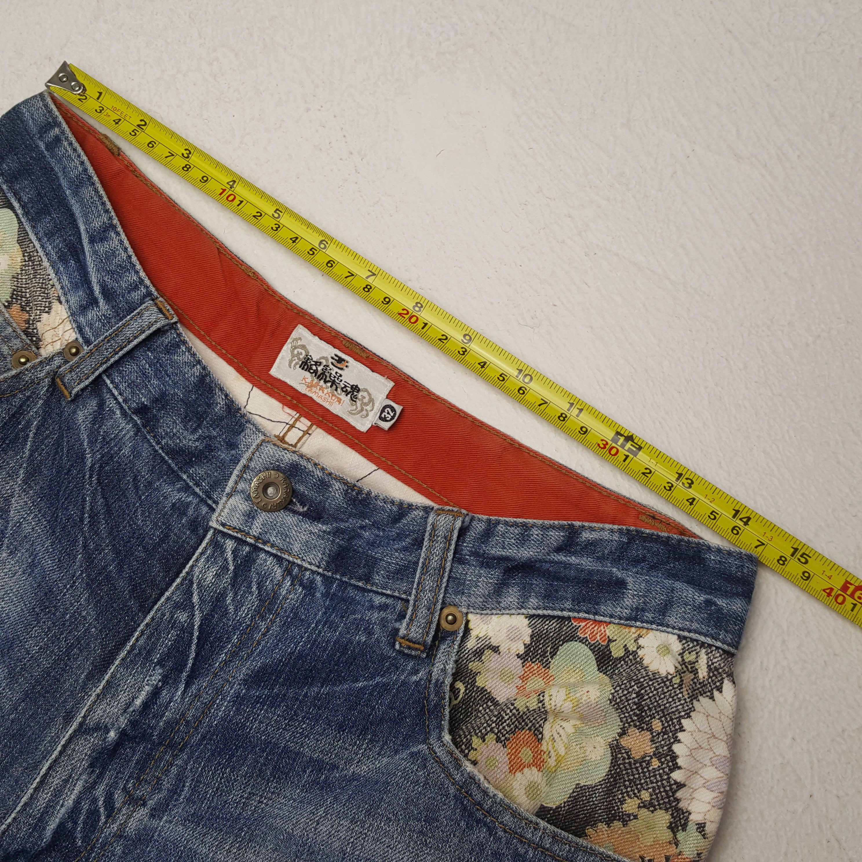 Japanese Brand Vintage Karakuri Tamashii Fashion Design Style Jeans RR9 Size US 29 - 7 Thumbnail