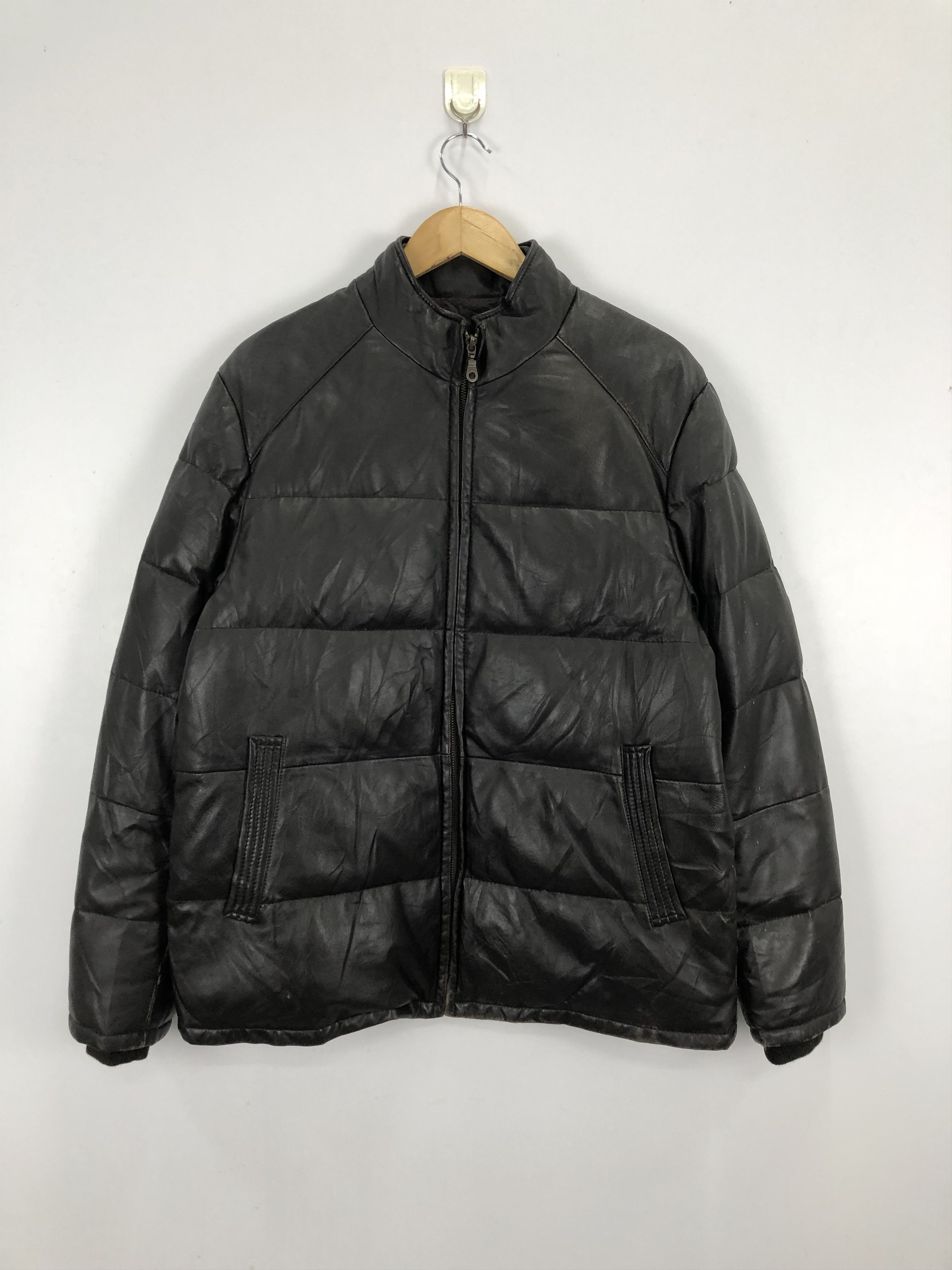 Japanese Brand Vintage Japanese Brand Puffer Leather Jacket J0683 Size US M / EU 48-50 / 2 - 1 Thumbnail