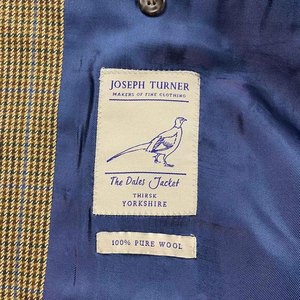 Other Joseph Turner Blazer Men's 38L Gingham Dales Jacket Wool Size 38L - 8 Thumbnail