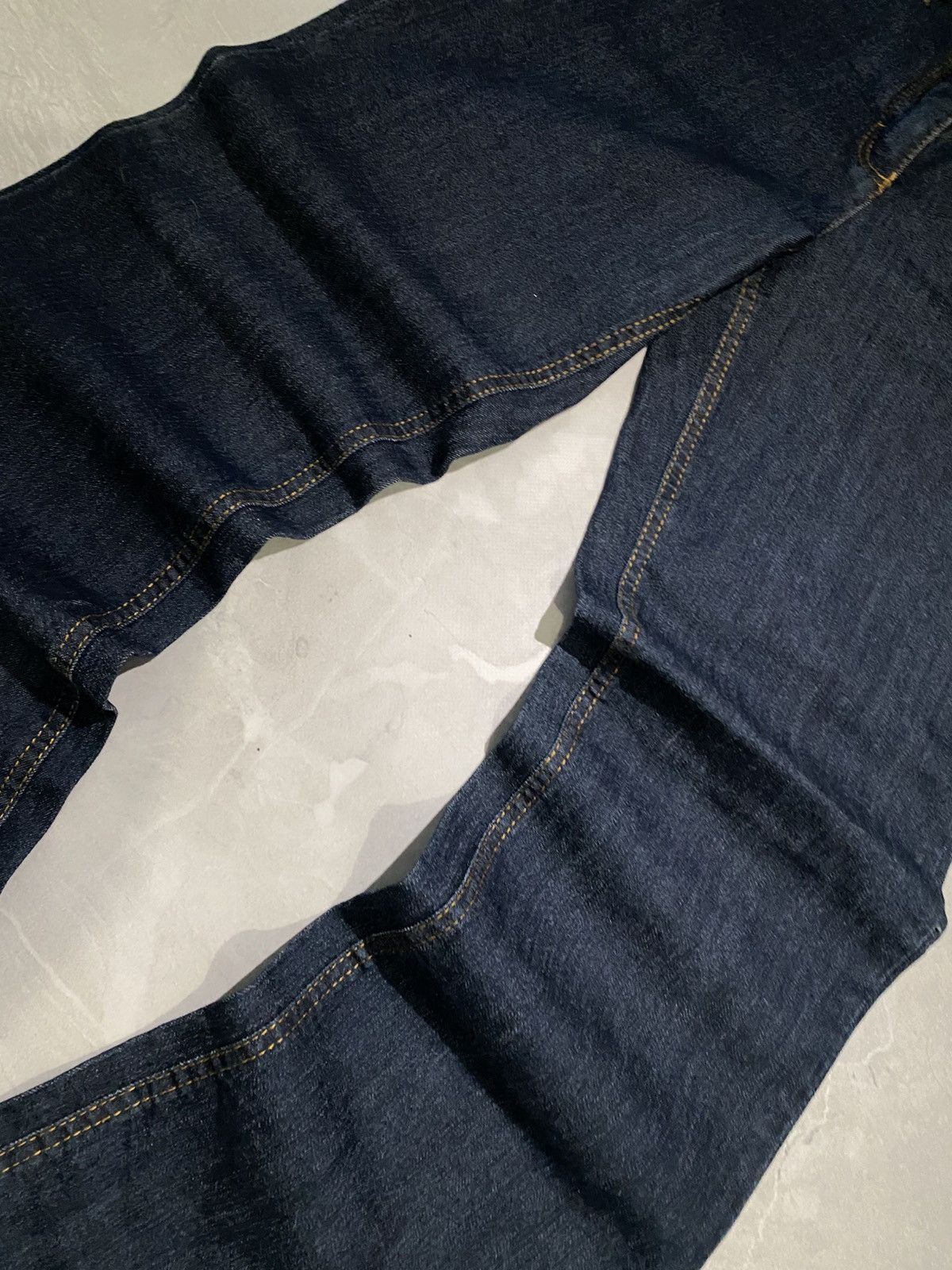 Vintage Underground Washed Flared Denim Uneven Fade Raw Look Size US 31 - 4 Thumbnail