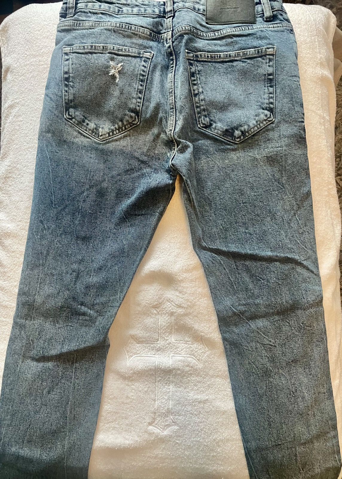 Zara ZARA Distressed Slim DenimJeans BlueRipped Streetwear Size32 Size US 32 / EU 48 - 3 Thumbnail