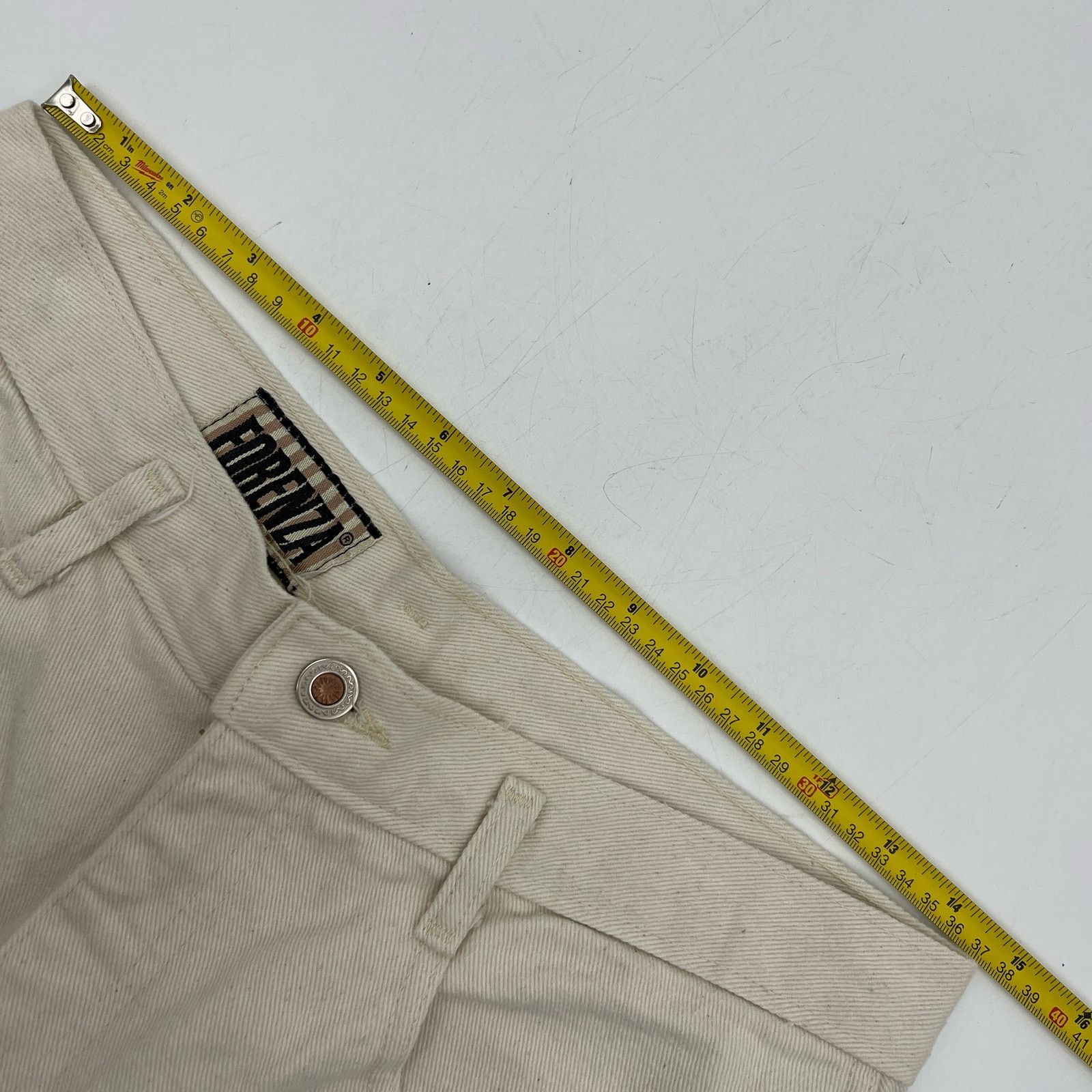 Vintage Vintage Forenza Ivory Denim Jeans Tapered Leg High Waisted Size 34" / US 12 / IT 48 - 7 Thumbnail