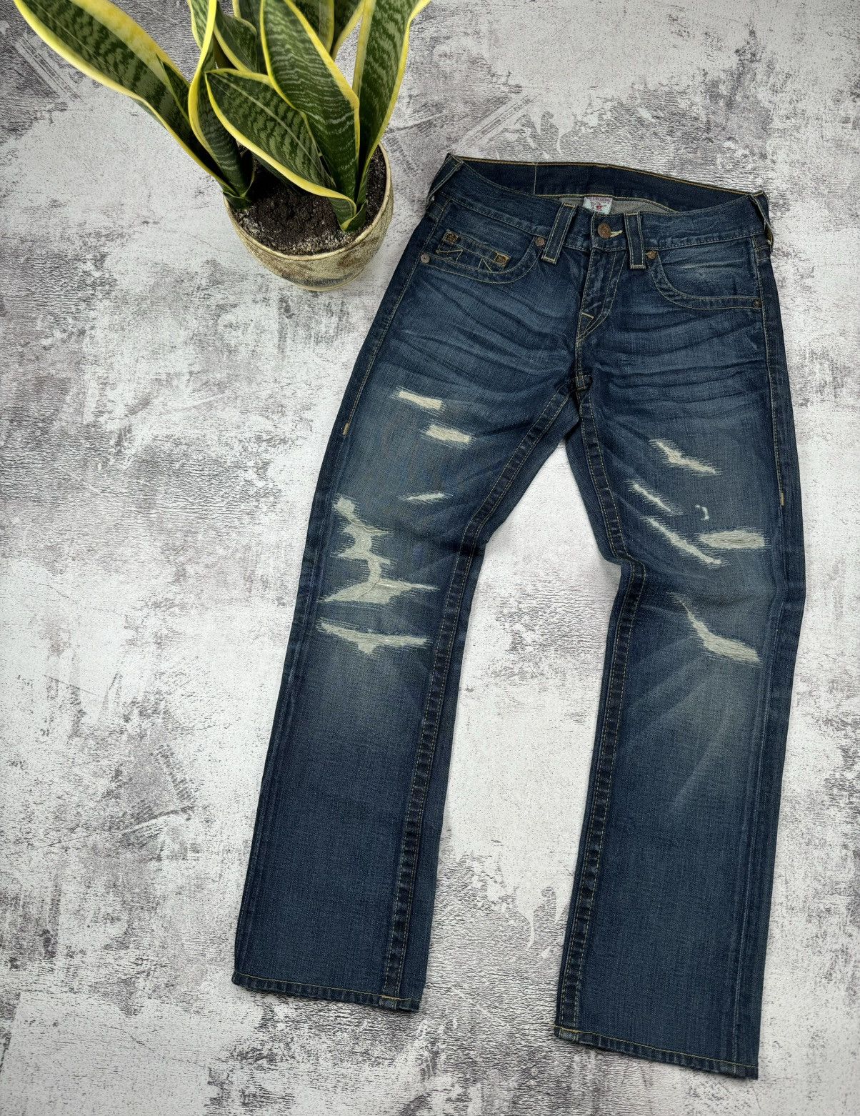 True Religion Vintage Distressed Y2K Avant Gard Rare True Religion Jeans Size US 29 - 3 Thumbnail