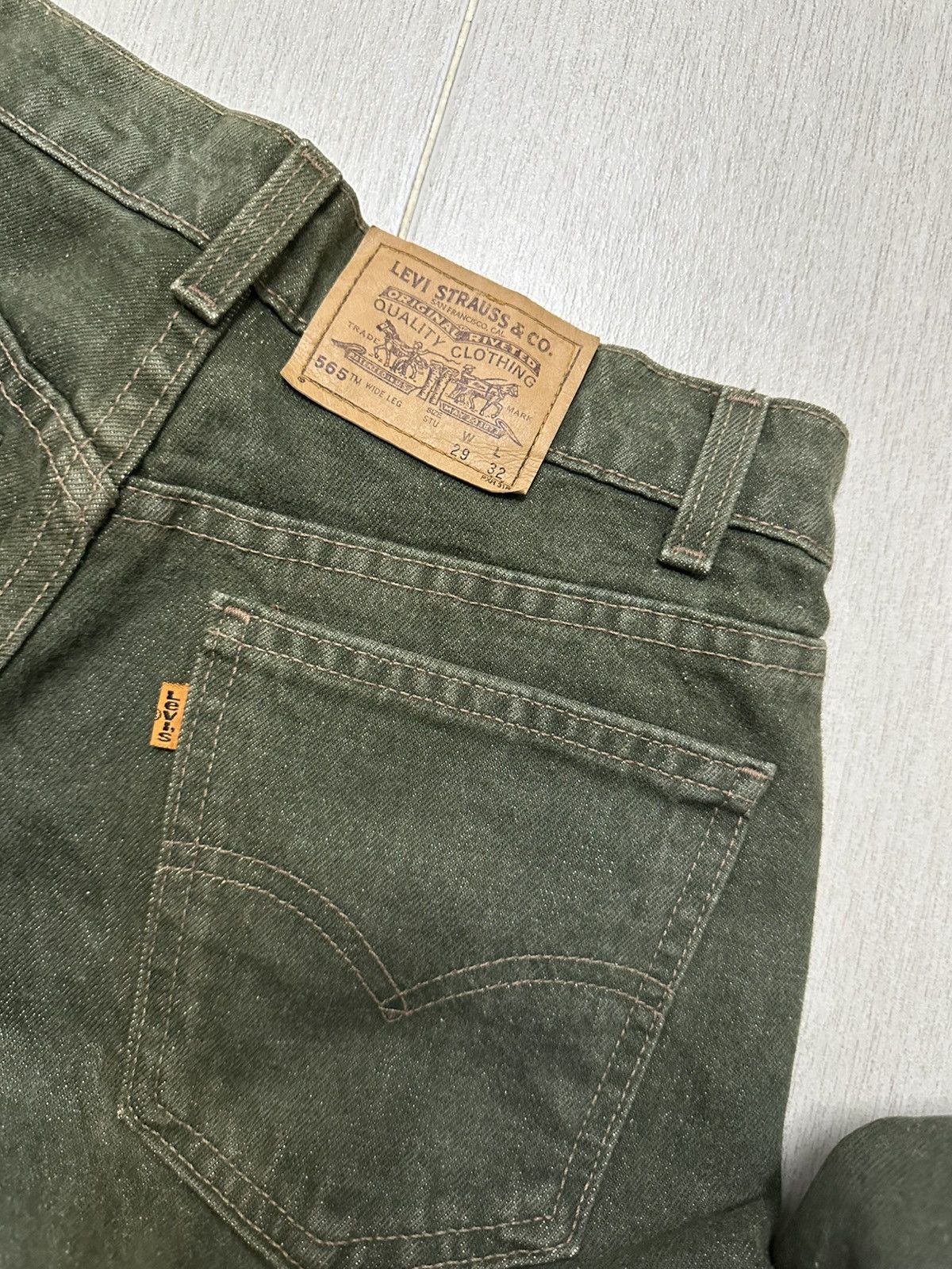 Levi's Distressed sunfaded vtg levis wide 565 oren tag Size US 29 - 3 Thumbnail