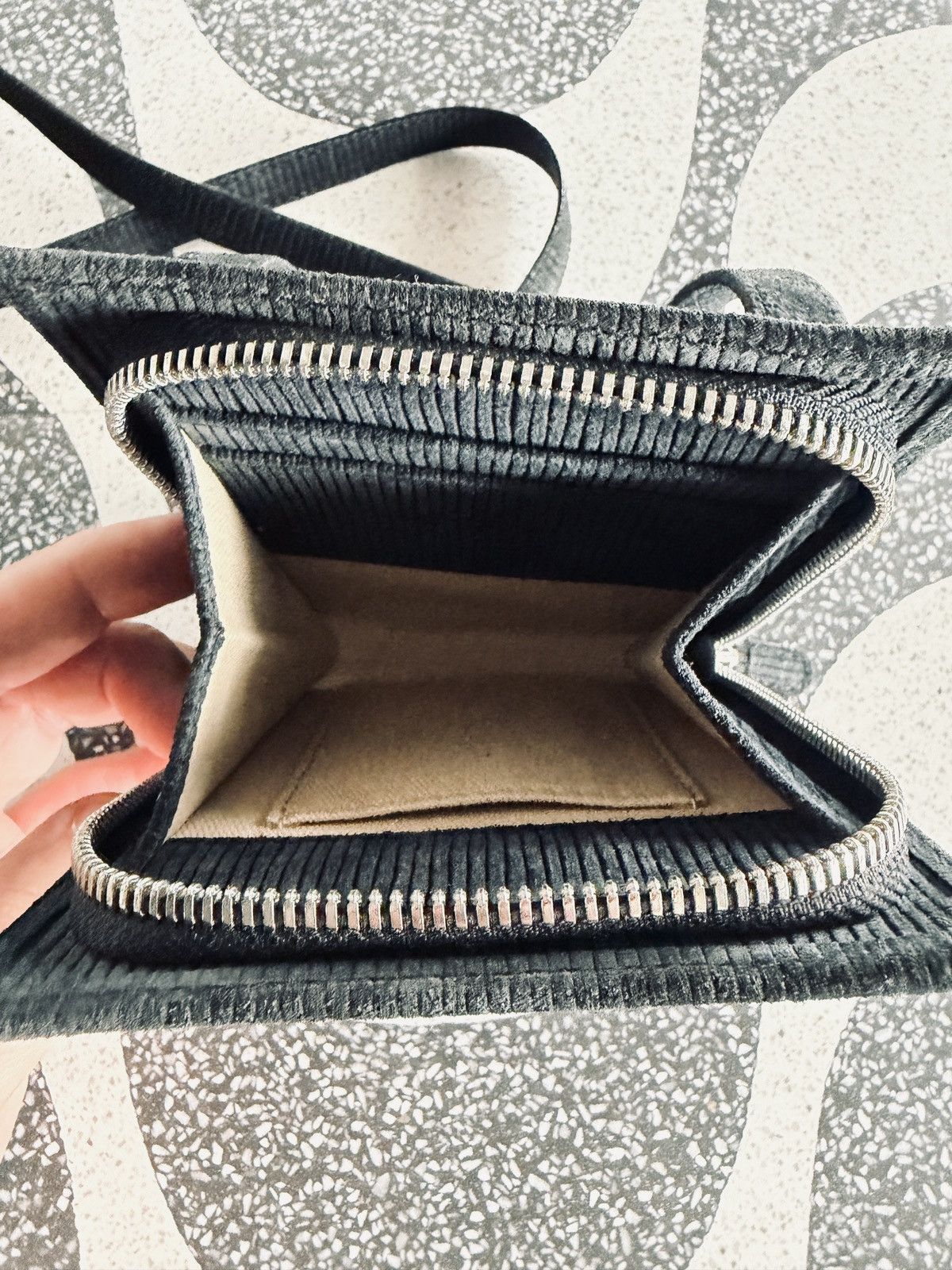Jacquemus Jacquemus Black Corduroy ‘Le Gadjo’ Neck Wallet Size ONE SIZE - 4 Thumbnail