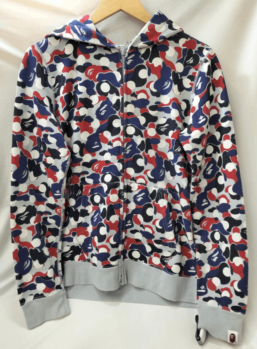 Bape RARE Bape Multi Camo full zip hoodie Size US S / EU 44-46 / 1 - 1 Thumbnail