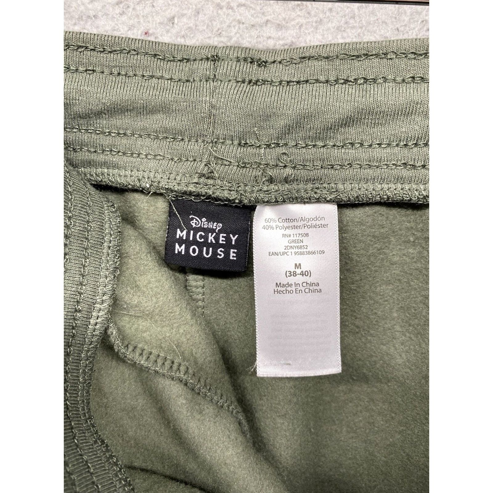 Disney Disney Mickey Mouse Drawstring Men’s Retro Logo Sweatpants Jogger Size M Green Walt Disney World Logo Retro Men’s Pants Size US 31 - 3 Thumbnail