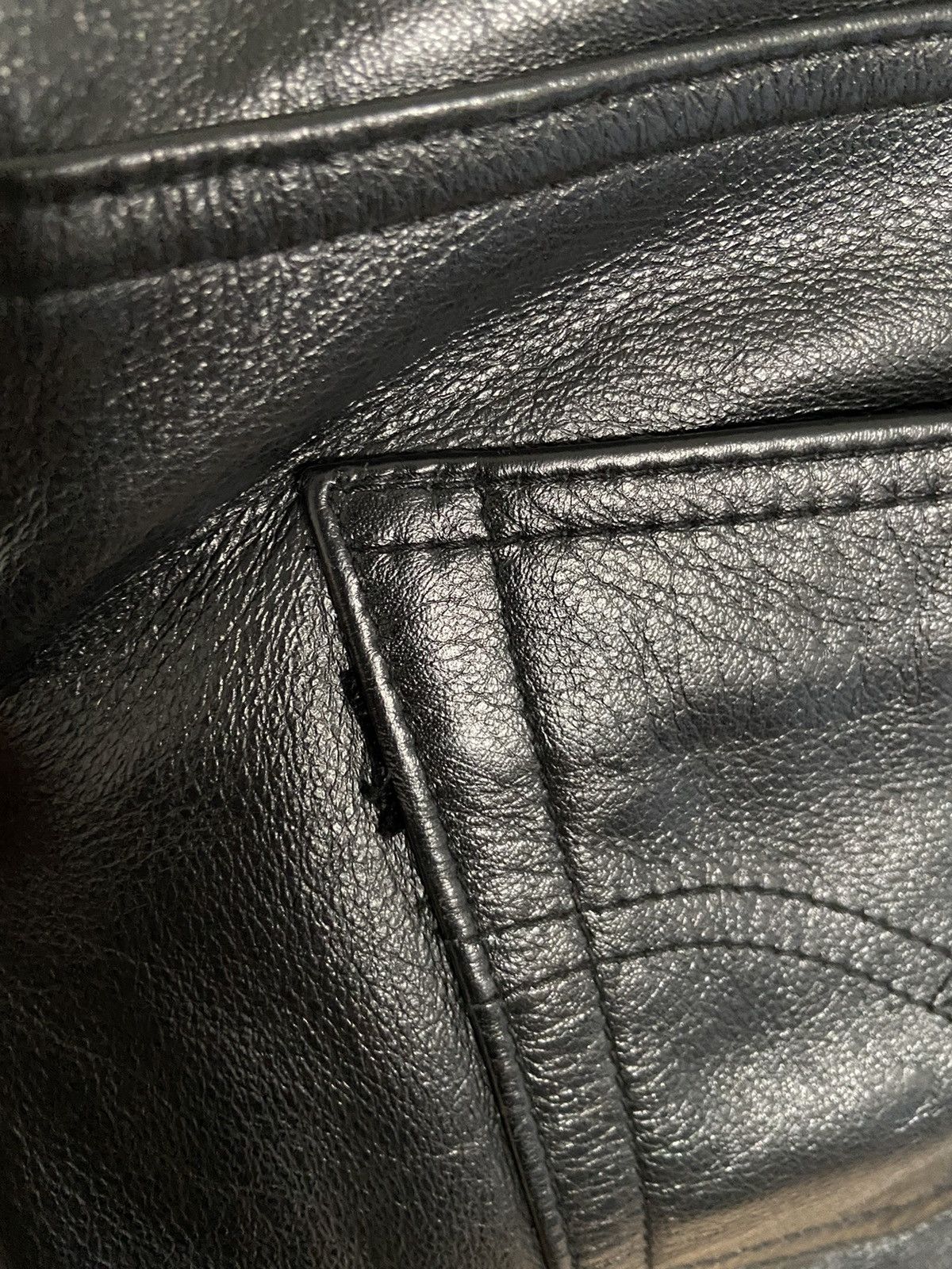 Vintage levis leather pants made in korea