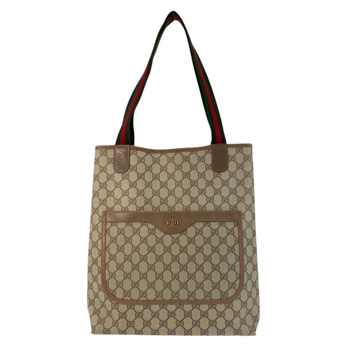 Gucci Gucci GG Supreme Canvas/leather Sherry Line 2Way Bag 39 02 003 Canvas Shoulder Bag 39 02 003 in Beige, Women's