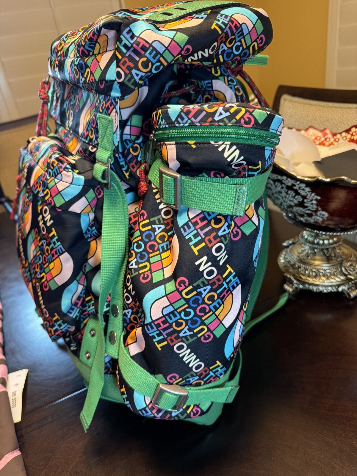Gucci New Authentic Gucci x North Face Logo Backpack Size ONE SIZE - 5 Thumbnail