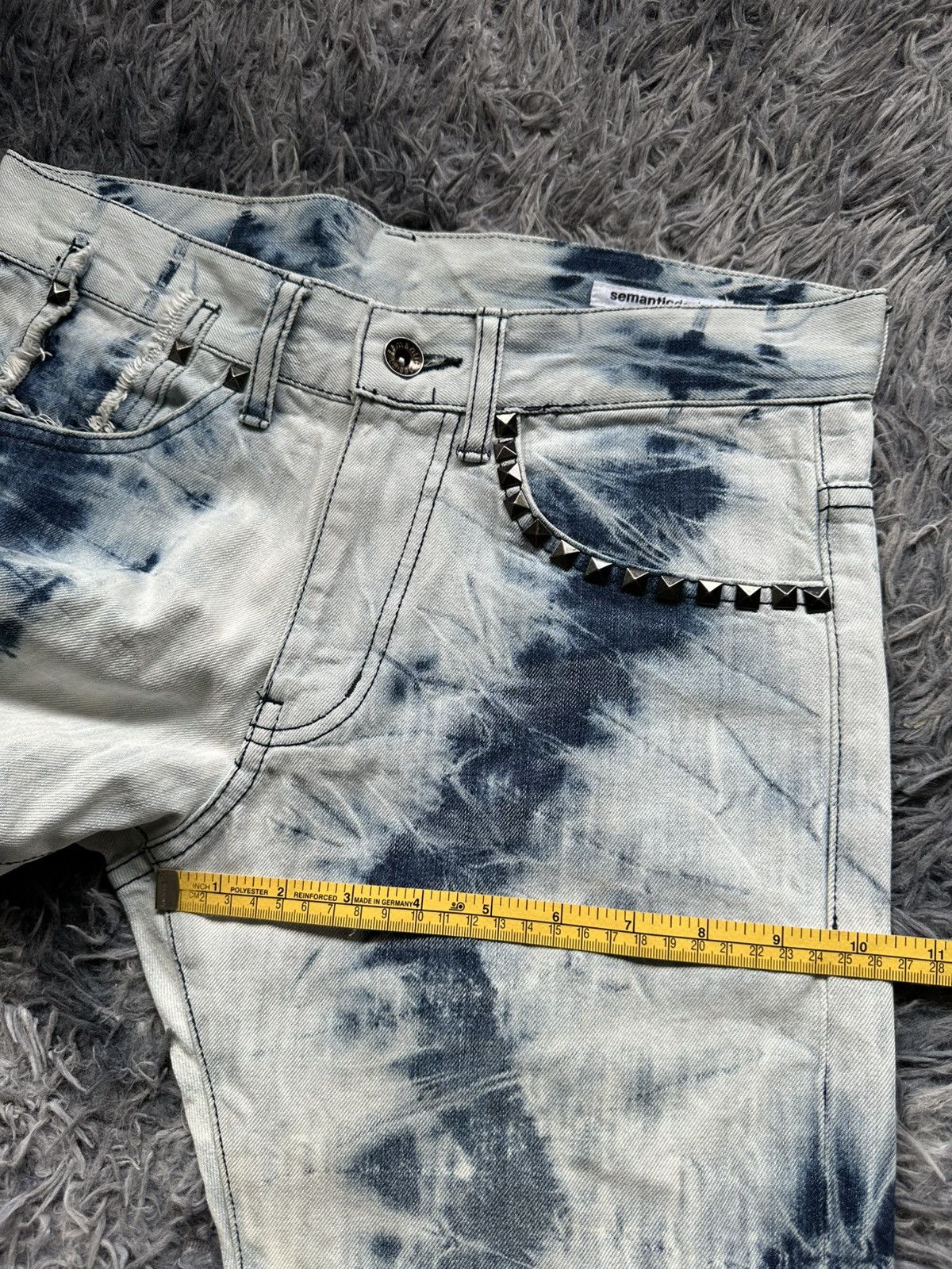 semanticdesign 31/28 - S/S 2008 Semanticdesign bleach studded pocket jeans Size US 31 - 11 Thumbnail