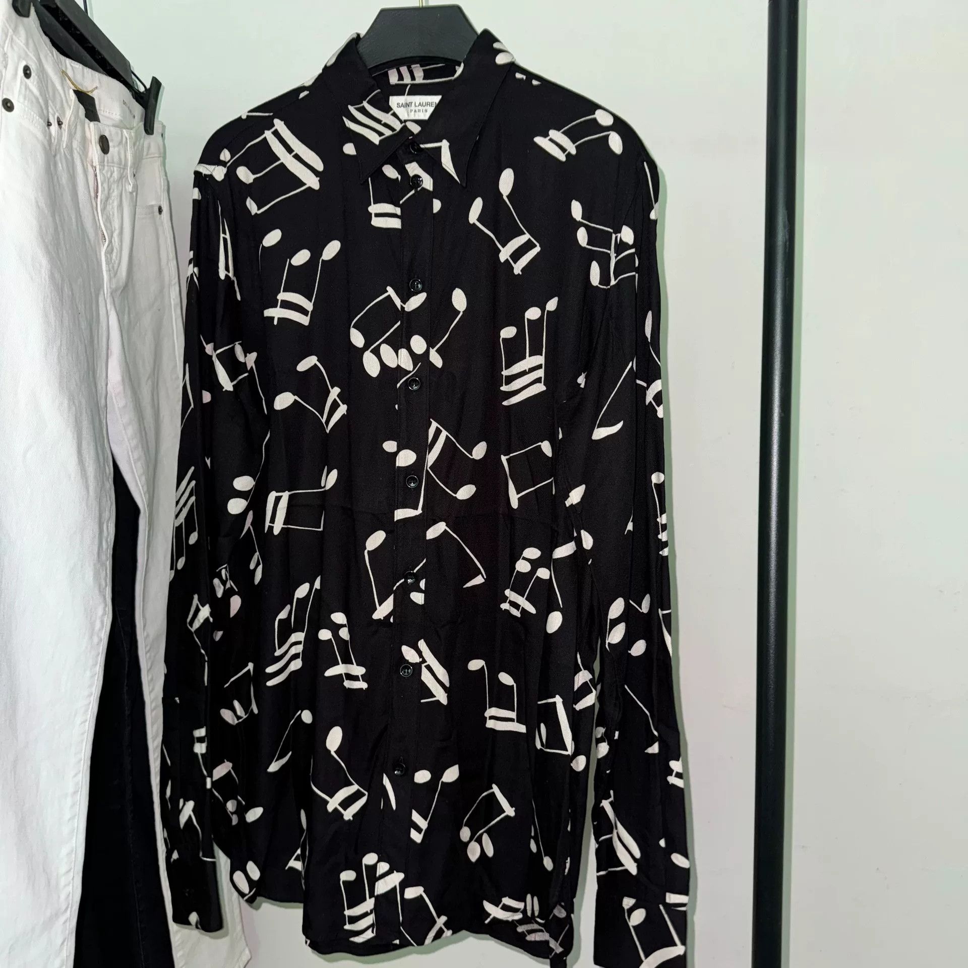 Saint Laurent Paris Saint Laurent SLP Music Note Shirt Size US XS / EU 42 / 0 - 1 Thumbnail
