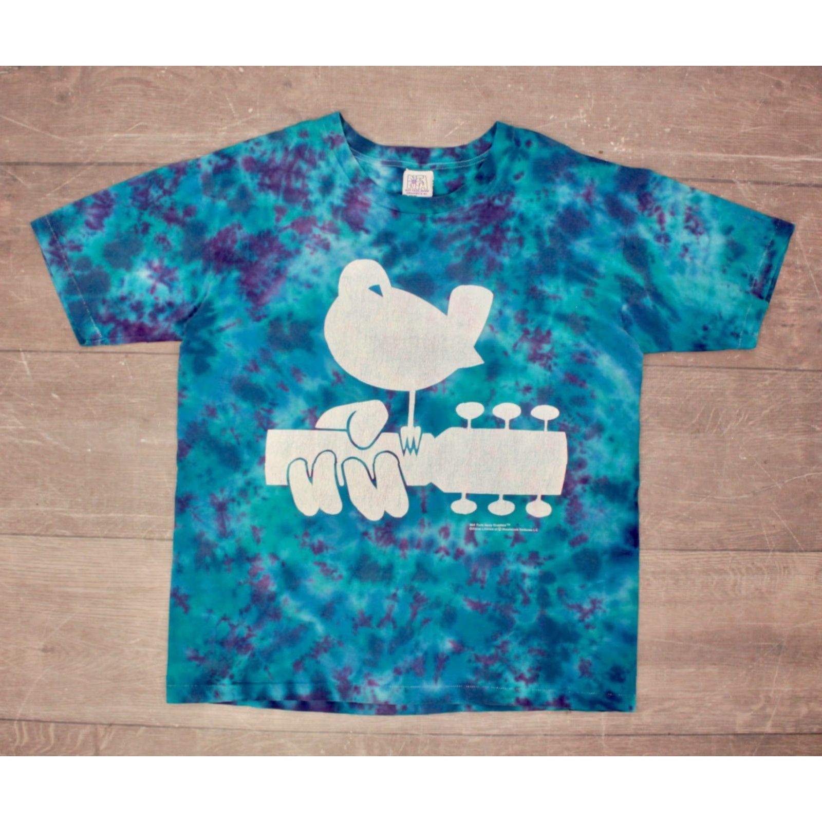 Vintage NFA Woodstock 1994 TShirt XL Blue Tie Dye T-Shirt Mens VTG 90s Graphic Tee Size US XL / EU 56 / 4 - 2 Thumbnail